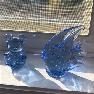 Clear cute blue decorations